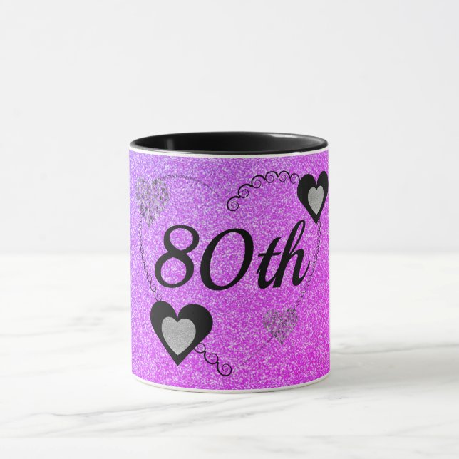 Élégante tasse d'anniversaire spéciale 80e (Centre)