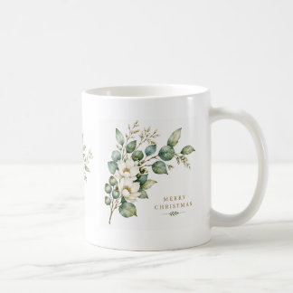 Élégante tasse de Noël à motif botanique d'eucalyp
