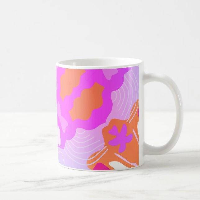 Elégante teinte violette Abstraite Mug - Soft & Mo (Droite)