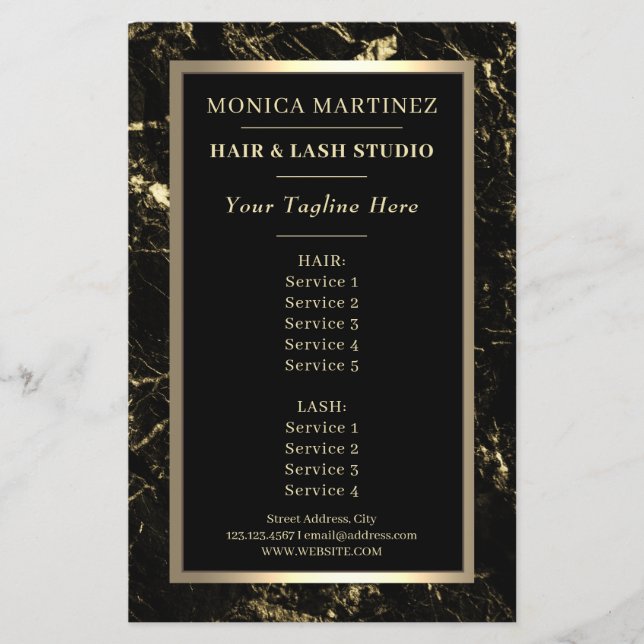 Élégante texture de marbre en faux pierre (Devant)