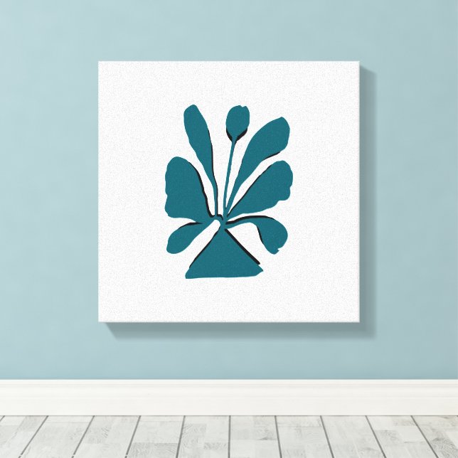 Élégante toile étirée en fleur (Insitu (Plancher de Bois))