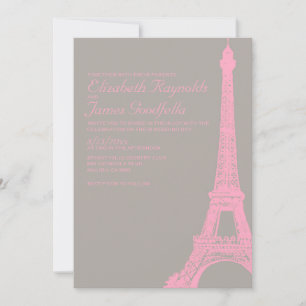 Elégante Tour Eiffel Invitations de mariage