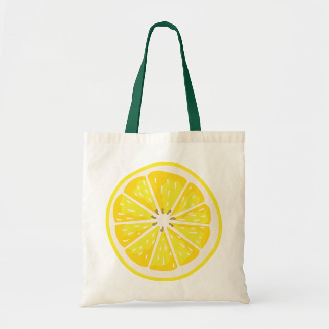 Elégante tranche de citron dans le sac fourre-tout (Devant)