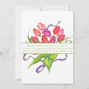 Élégante Tulipes Printanières Invitation à la douc