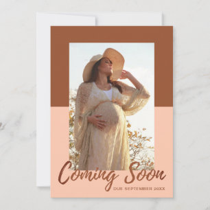 Élégante typographie Faire-part de grossesse photo