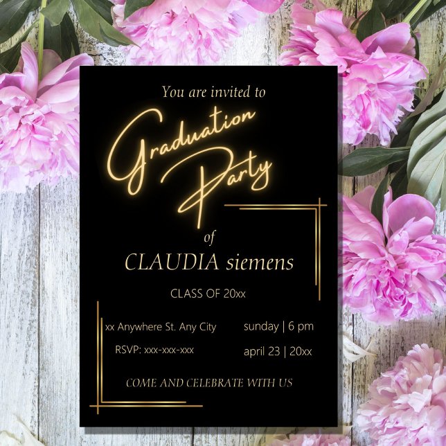 élégante typographie moderne Graduation Invitation (Créateur téléchargé)