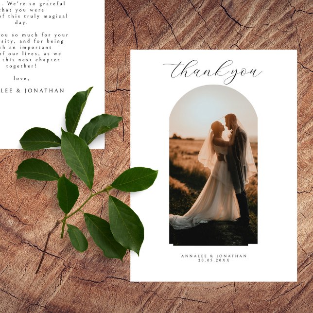 Élégante Typographie Simple Mariage Photo Merci (Créateur téléchargé)