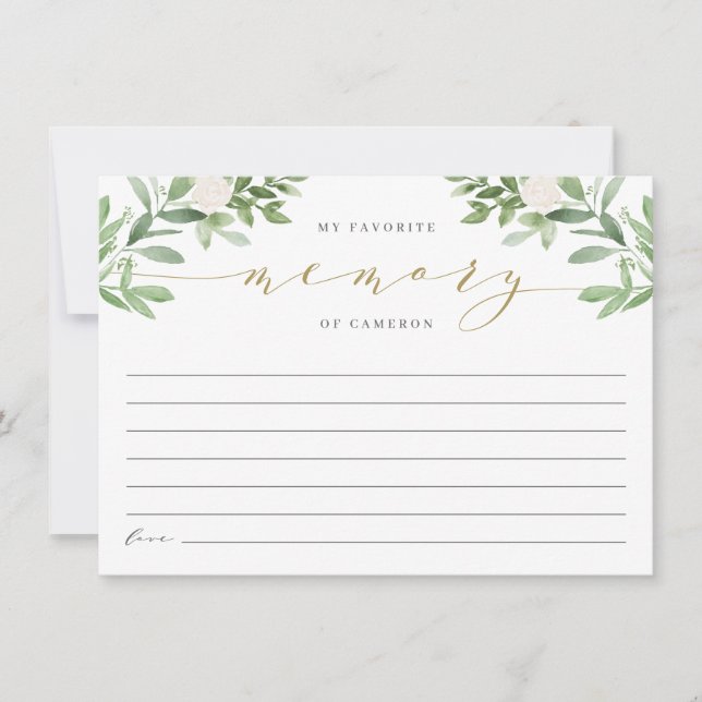 Élégante verdure Ma mémoire préférée de la mariée (Devant)