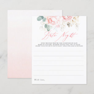 Elégante verdure rose Floral Date Nuit Idées