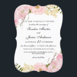 Elégante White Floral Wedding Invitation<br><div class="desc">Plus belles invitations de mariage élégantes dans le Little Bayleigh Store! Oeuvre de : www.createthecut.com</div>
