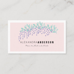 Elégante Wisteria Blush Pink Mommy Carte de visite