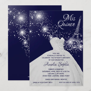 Élégantes Cartes d'Invitation Tour Eiffel pour Rob