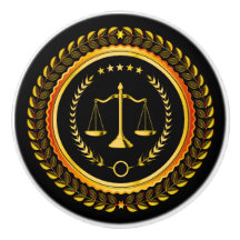 Élégantes échelles de la justice Boutons de tiroir