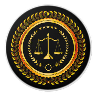 Élégantes échelles de la justice Boutons de tiroir