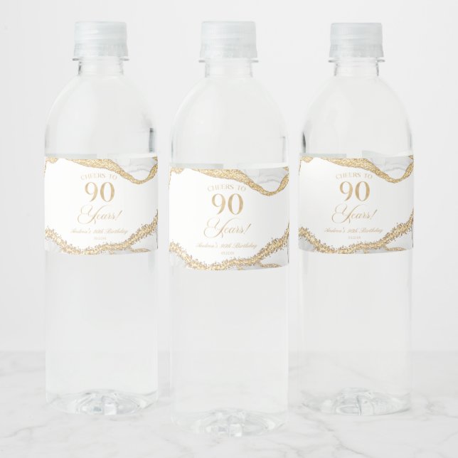 Élégantes étiquettes de bouteille d'eau pour 90e a (Bouteilles)