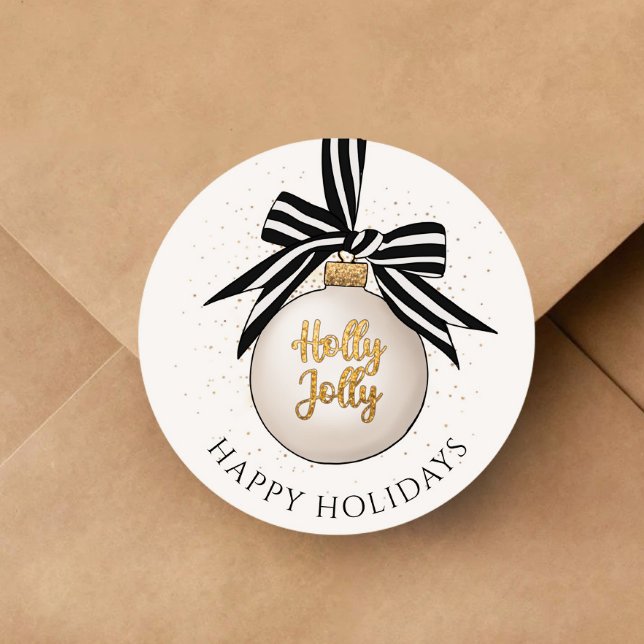 Élégantes étiquettes de faveur de Noël Boule de No (Créateur téléchargé)