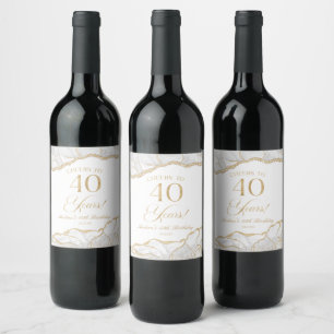 Élégantes étiquettes pour une fête d'anniversaire