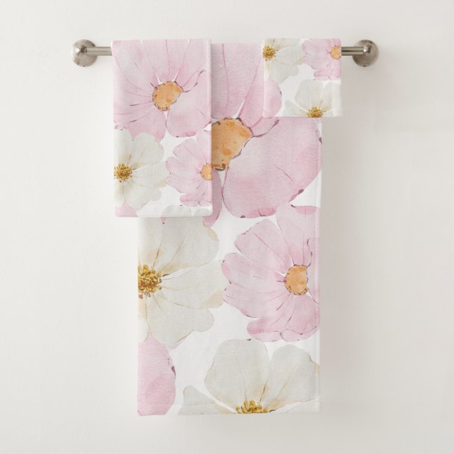 Élégantes Fleurs de Watercolor Rose en Été (En situation)
