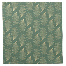 Élégantes fougères serviette vert clair