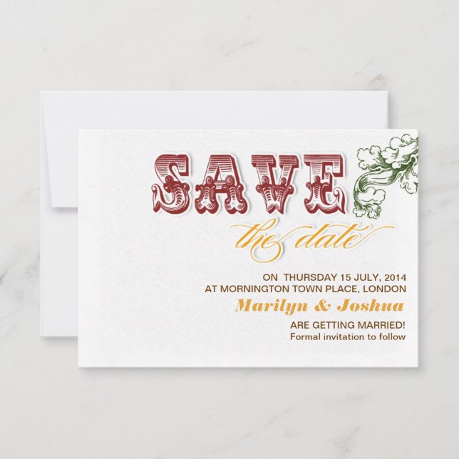 élégantes invitations blanches vintage pour annonc (Devant)