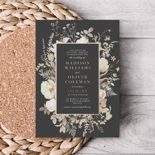 Élégantes invitations de mariage Floral Terreux Gr