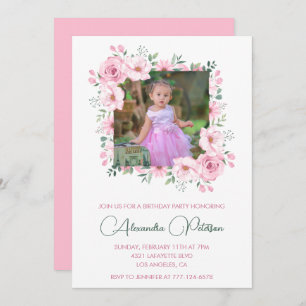 Elégantes invitations pour 3e anniversaire Photo B