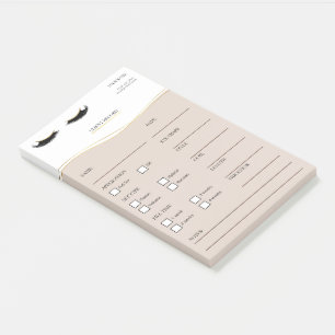 Élégantes notes Post-it® beige et or pour clientes