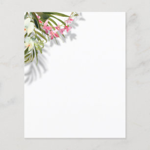 Élégantes paumes florales roses ombres mariage pla