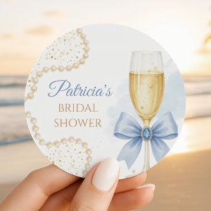 Élégantes Perles & Prosecco Autocollant pour Enter