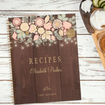 Élégantes recettes de livres de cuisine à fleurs e