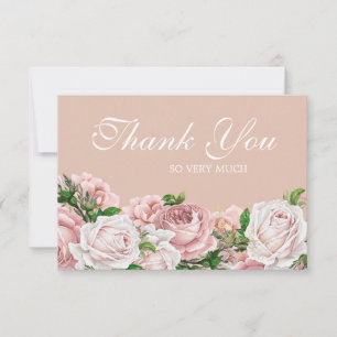 Élégantes roses roses blush vintage Merci