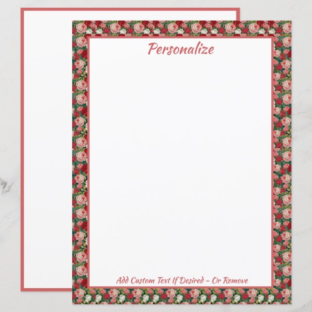 Élégantes Roses Roses Roses Roses Roses Roses Rose (Devant / Derrière)