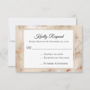 ~* Élégantes Veines en or marbre AR2 Mariage RSVP