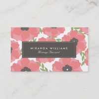 Élégants Cartes de visite floraux rose