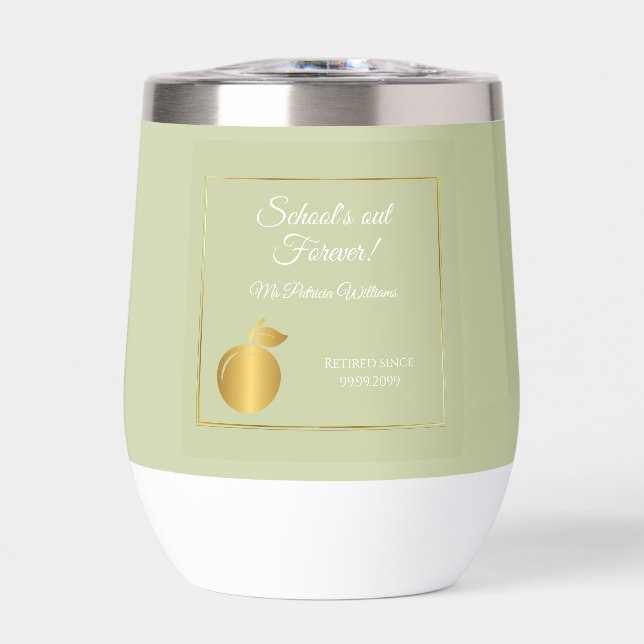 Élégants Enseignants Golden Pastel Retraite Party (Avant)