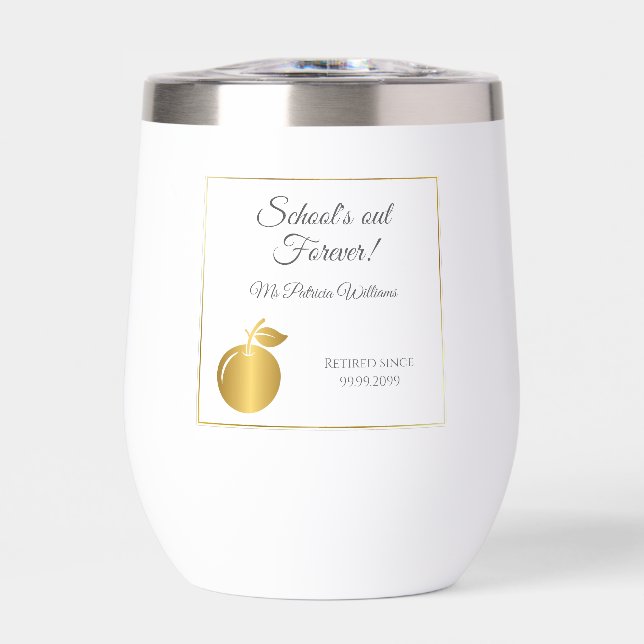 Élégants Enseignants Golden Pastel Retraite Party (Avant)