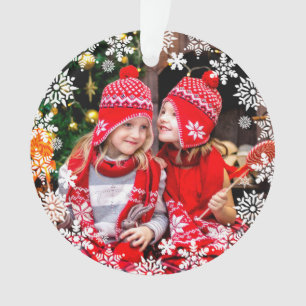 Élégants flocons de neige Joyeux Noël photo per