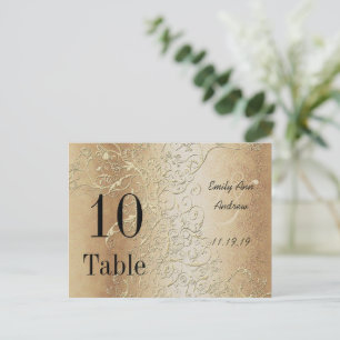Élégants numéros de table en police noire avec des