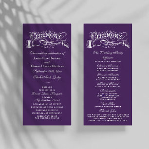 Élégants Programmes De Cérémonie De Mariage Violet