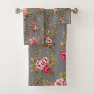 Élégants Roses Vintages sur Arrière - plan gris