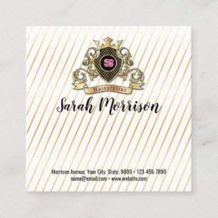 Elegenat Gold Monagram Carte de visite