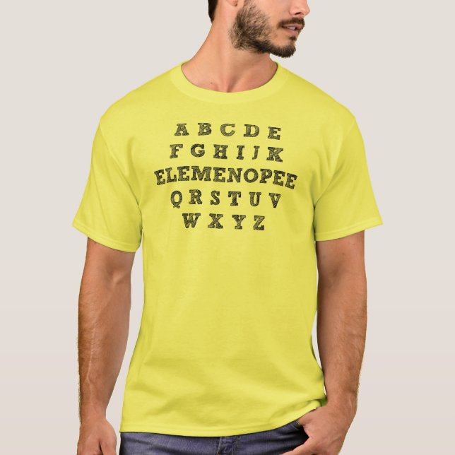 Elemenopee Alphabet Funny T-shirt (Devant)