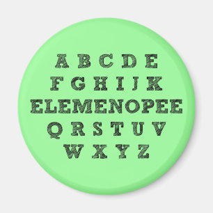 Elemenopee Alphabet Magnet Frigo Drôle