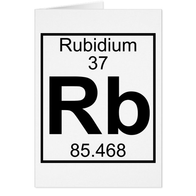 Élément 037 - Rb - rubidium (plein) (Devant)