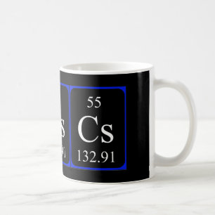 Élément 55 tasse - Noir de césium