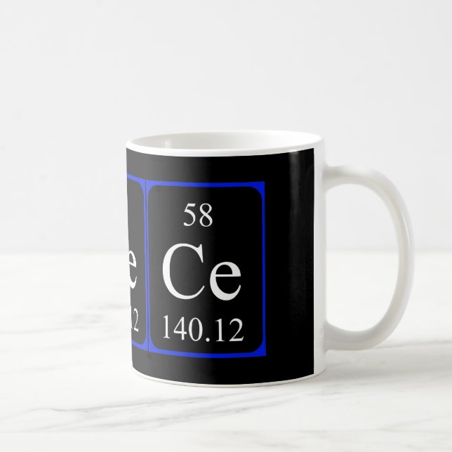 Élément 58 tasse - Noir de cérium (Droite)