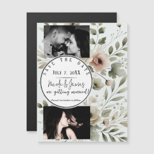 Élément à retenir floral aquarelle vert olive kaki