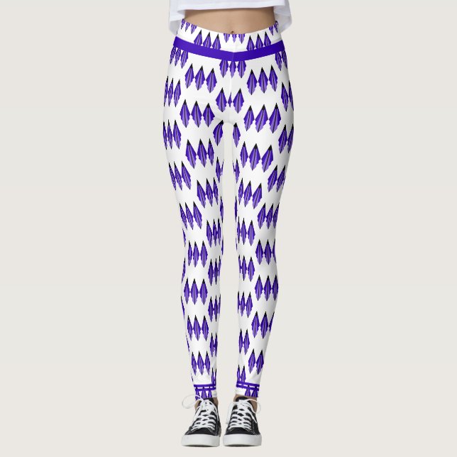 Elément Art déco dans Leggings violets profonds (Devant)