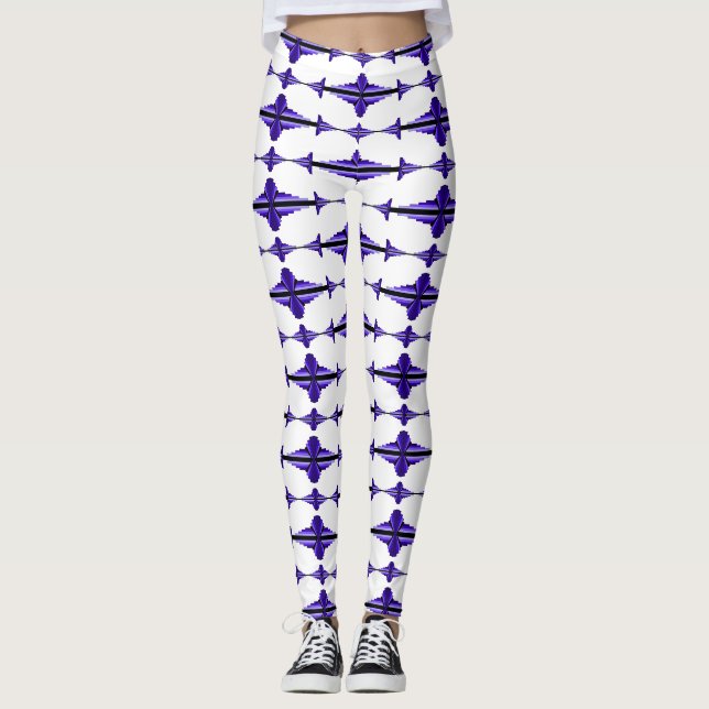 Elément Art déco dans Leggings violets profonds (Devant)