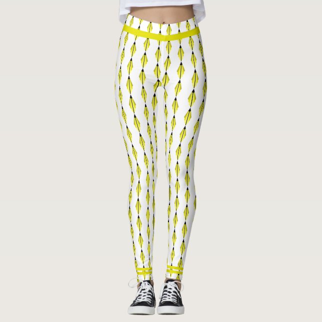 Elément Art déco en Leggings jaunes (Devant)